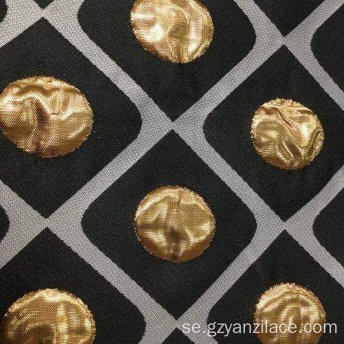 Super Gold Brocade Jacquard Fabric för kläder